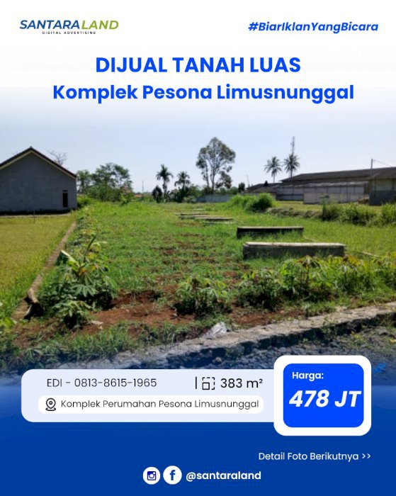 Dijual Tanah Luas di Komplek Pesona Limusnunggal – Lokasi Strategis