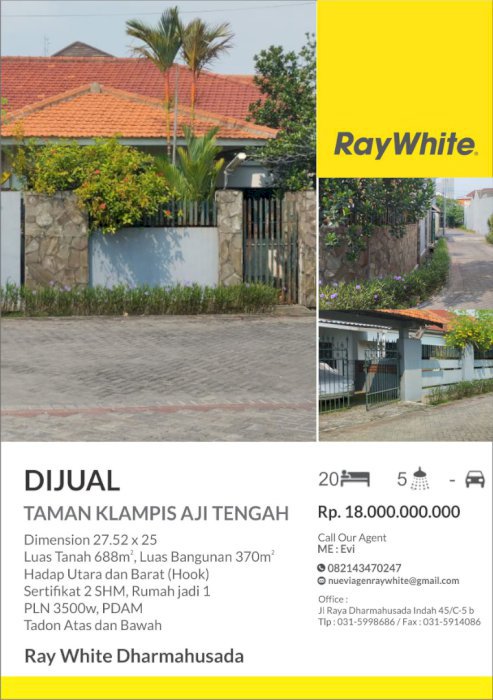 Dijual Tanah Strategis Dekat MERR Surabaya, Klampis Aji