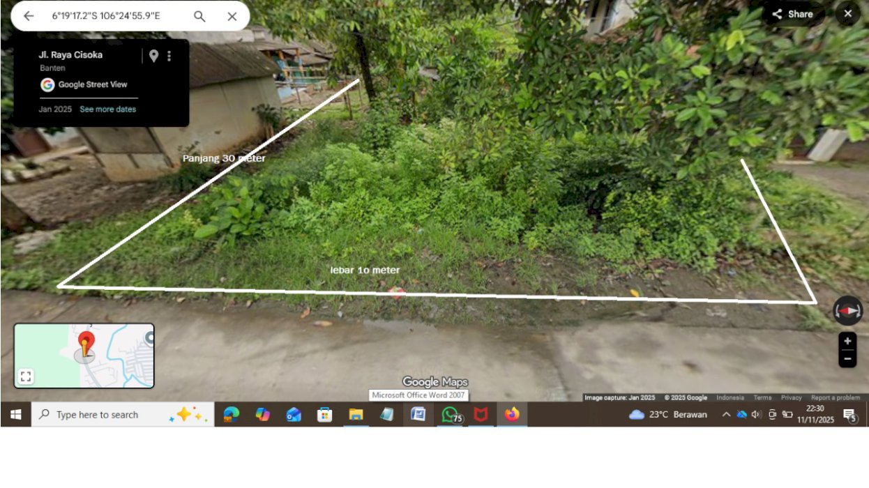 Jual Tanah Murah Lokasi Strategis Di Tigaraksa Cikoya Maja Tangerang