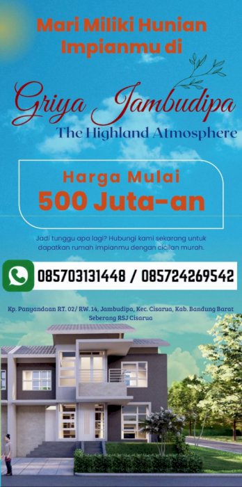 Hunian murah berkelas di kawasan wisata lembang