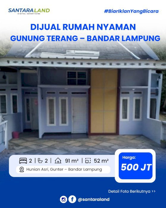 Hunian Asri Gunung Terang – Bandar Lampung