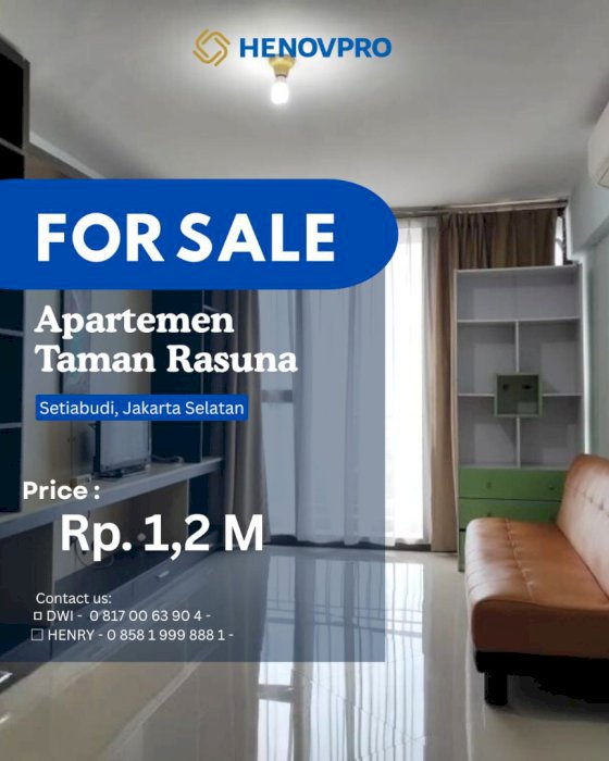 JUAL CEPAT DIBAWAH NJOP Taman Rasuna Unit 3+1BR Best City View