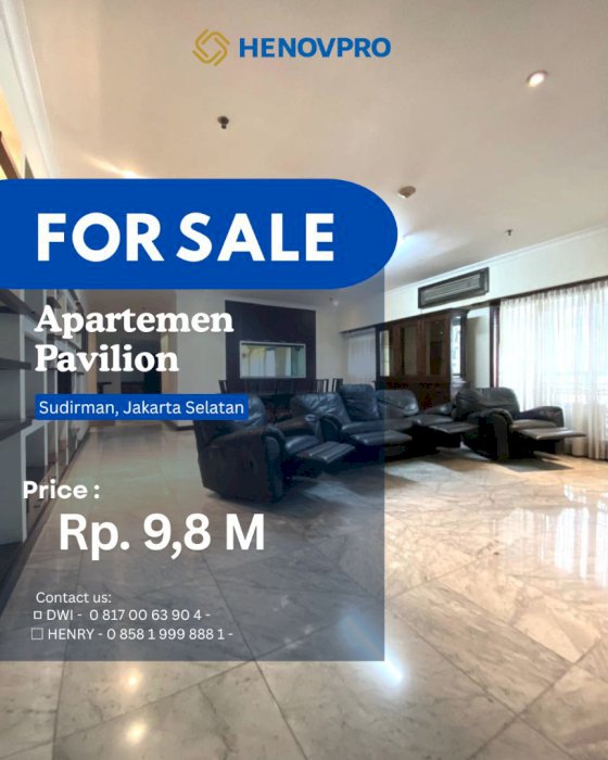 Dijual Cepat Harga 4BR di Pavilion Apartment Best Unit dan Best View