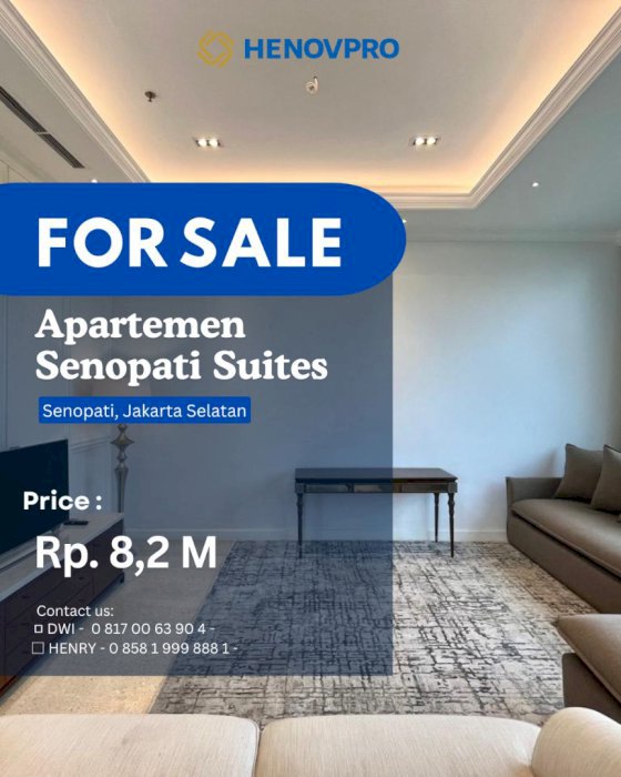 TURUN HARGA BU BANGET Senopati Suites Best View Unit 3+1BR