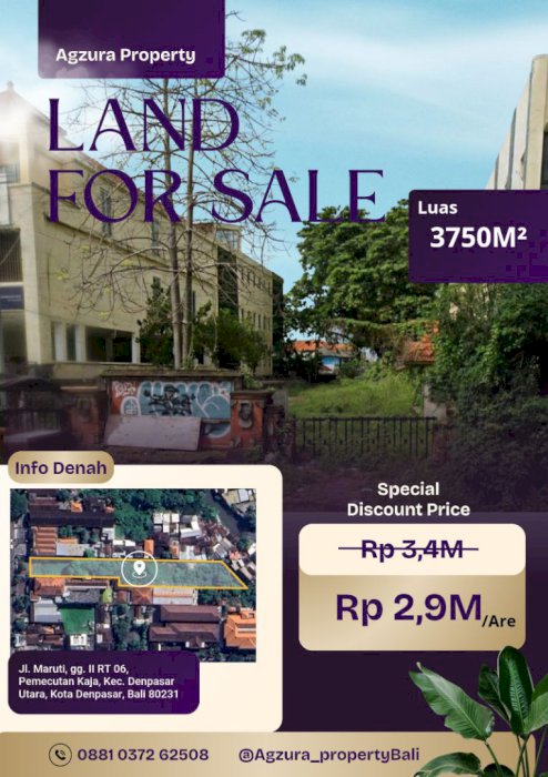 Di Jual Lahan Komersil Pinggir Jalan,lahan PinggirJalan Denpasar