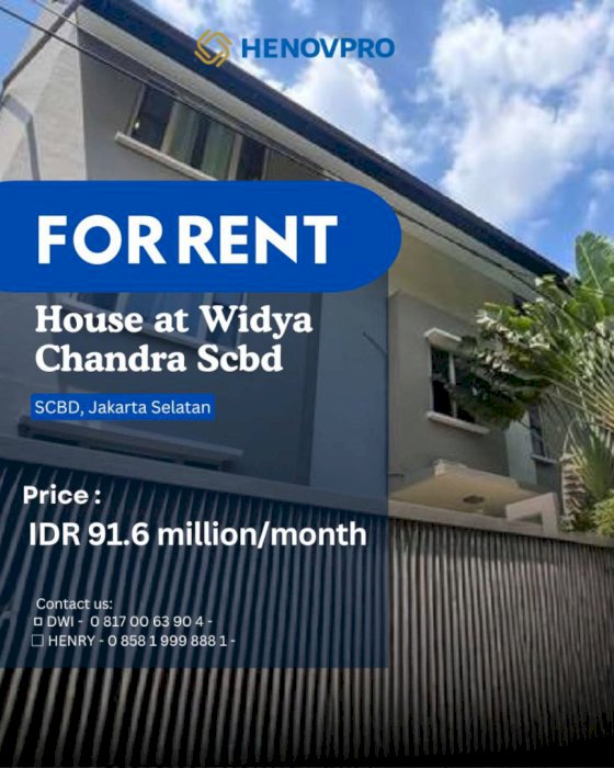 For Rent 4-Storey Residence in a prime SCBD Sudirman