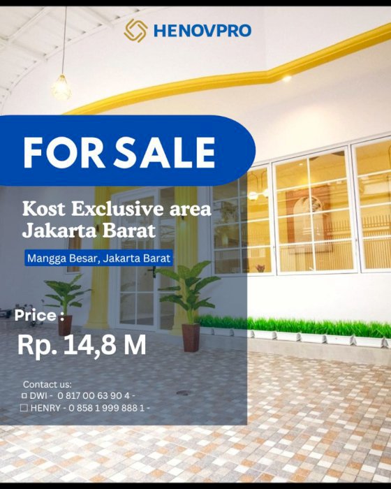 DIJUAL KOST DG ROI FANTASTIS  di Jakarta Barat.