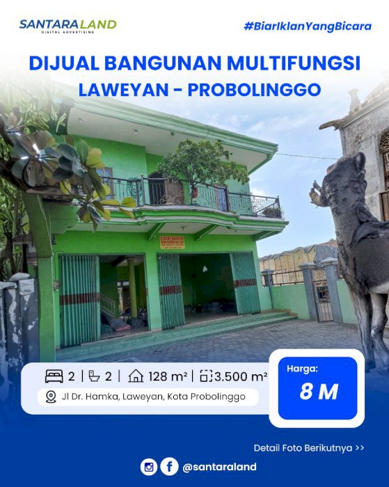 Dijual Ruko / Kantor / Garasi di Jalan Raya Dr. Hamka