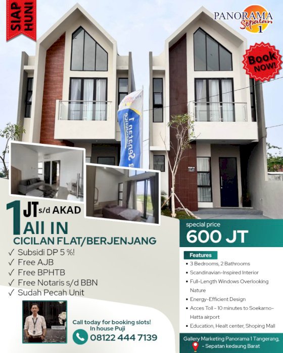 Jual Rumah 600Jt an Lokasi Strategis di Sepatan Kedaung Barat