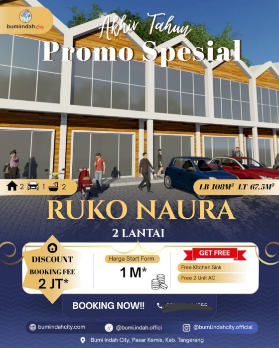 DIJUAL RUKO STRATEGIS 2 LANTAI – PASAR KEMIS