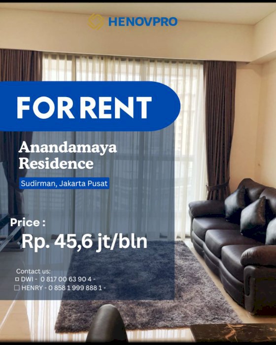 FOR RENT Anandamaya Residences 2+1BR Mid Fl. City View For Rent