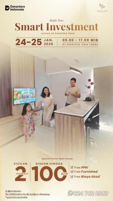 Dijual Apartemen 1 KT View Kota Dekat Pusat Bisnis