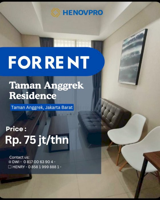 BEST DEAL! 2BR Taman Anggrek Residence Full Furnish