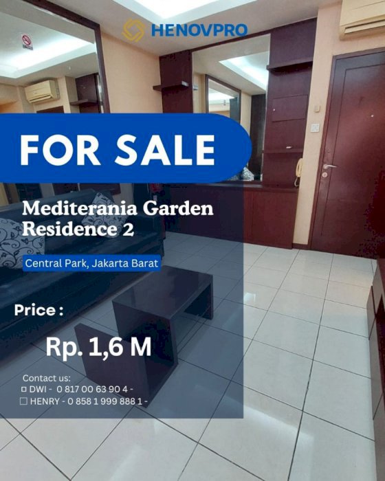 Dijual Cepat MEDITERANIA GARDEN RESIDENCE 2 Unit 3BR Furnish View pool