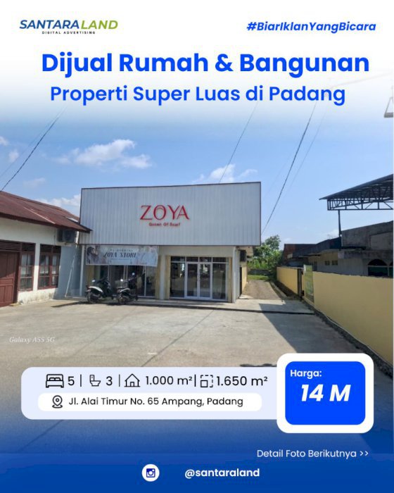 Properti Super Luas di Padang – Depan SPBU, Akses Emas!