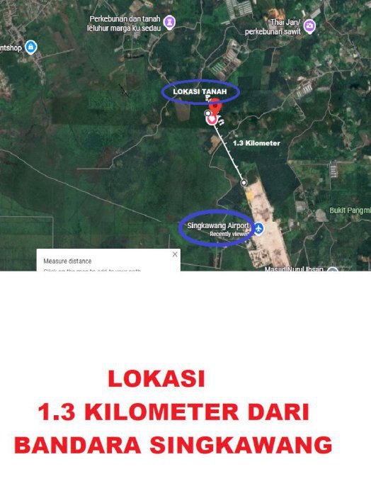 DI JUAL TANAH DI PANGMILANG SINGKAWANG  SELATAN WA 0852-18102626