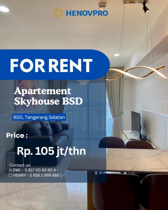 SEWA Skyhouse BSD FULL FURNISH BRAND NEW SDH IPL + WIFI