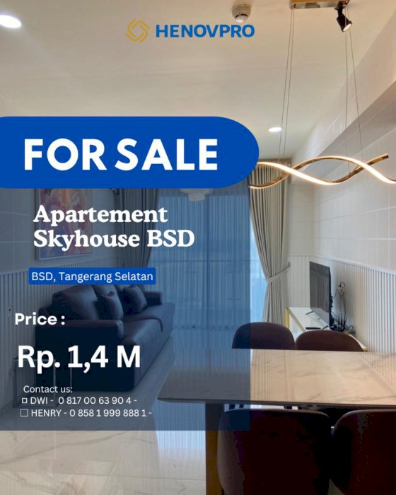 JUAL RUGI Skyhouse BSD FULL FURNISH BRAND NEW
