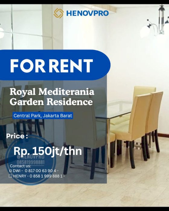 DISEWAKAN Royal Mediterania Garden Residences BEST VIEW