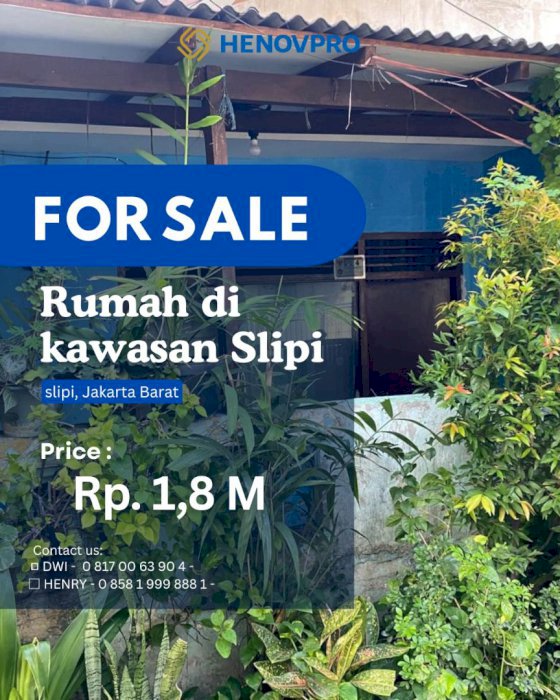 Dijual Rumah di Slipi Jakarta Barat