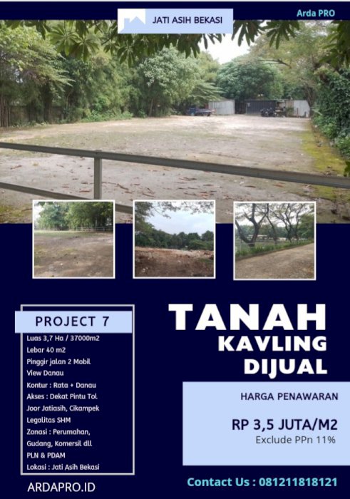 Tanah perunahan dijual dekat tol di Jatiasih Bekasi