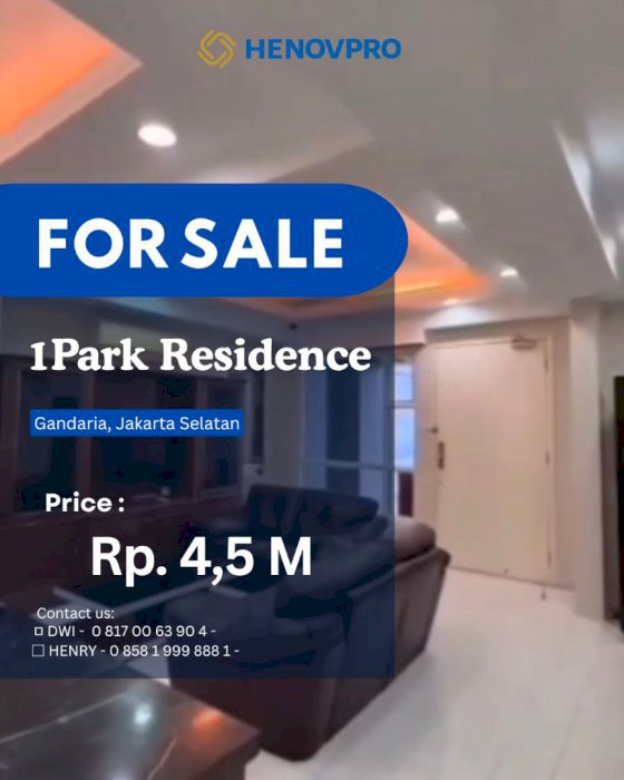 1Park Residence Unit 4+2BR Furnish SPECIAL PRICE Jarang Ada