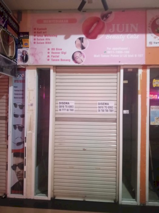 DISEWAKAN CEPAT KIOS MALL DI MUTIARA TAMAN PALEM