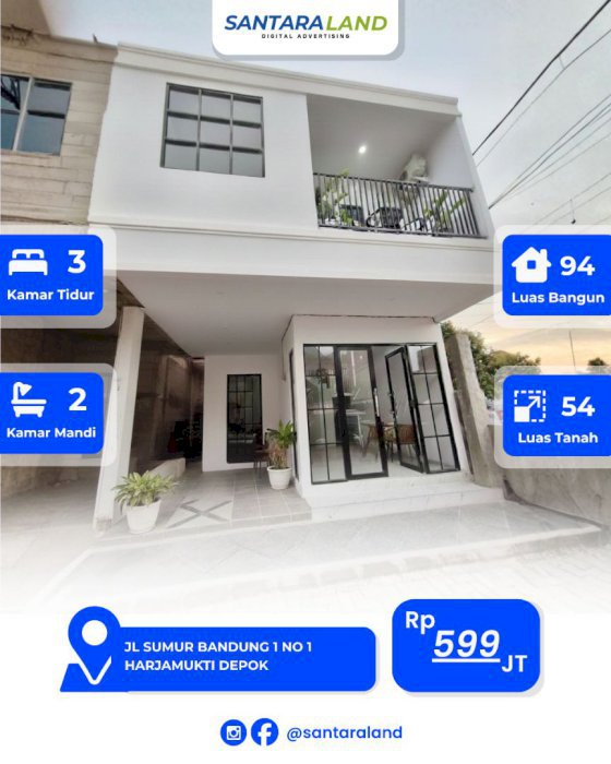 DIJUAL RUMAH MINIMALIS DEKAT CIBUBUR JUNCTION
