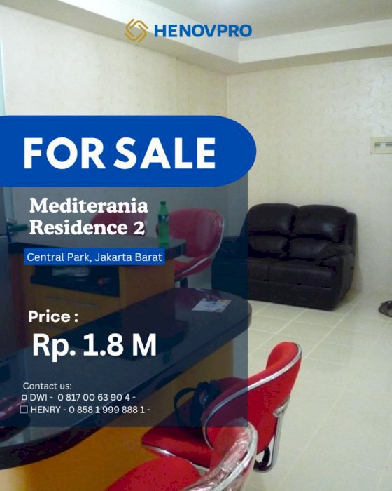 DIJUAL CEPAT Apartment Mediterania Residence 2 unit 3BR CITY VIEW