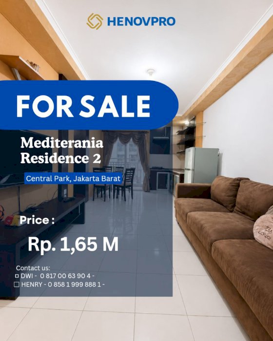 DIJUAL CEPAT Apartment Mediterania Residence 2  tanjung duren unit 3BR