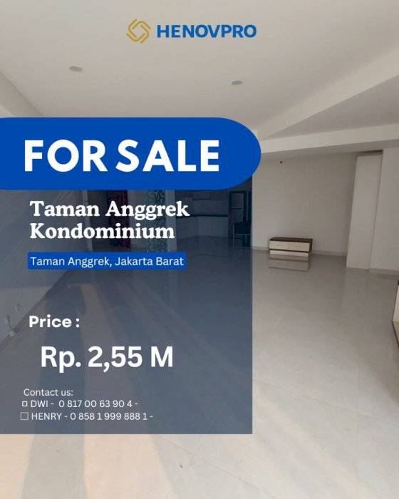 Harga Terbaik Unit BARU 3+1BR CITY VIEW Taman Anggrek Condominium