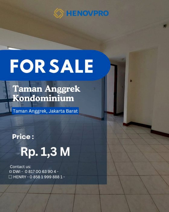 SPECIAL PRICE Unit 2+1BR CITY VIEW TAMAN ANGGREK KONDOMINIUM