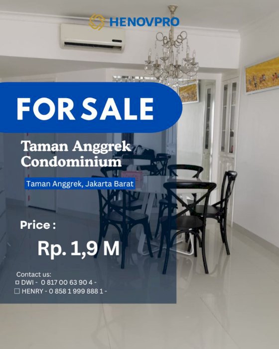 TAMAN ANGGREK CONDOMINIUM SPECIAL PRICE BRAND NEW Unit 2+1BR CITY VIEW