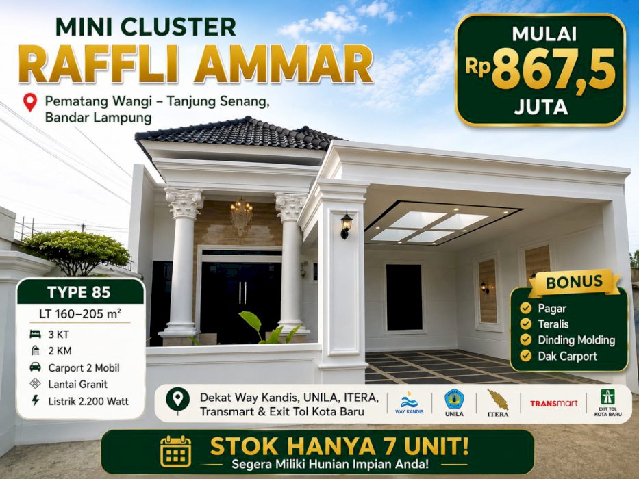 Hunian siap huni Pematang Wangi Bandar Lampung