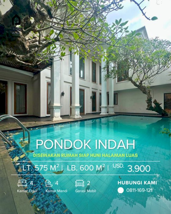Di sewakan rumah siap huni di Pondok Indah Jakarta Selatan