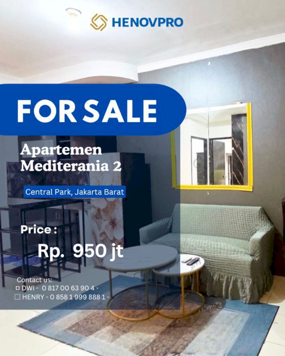 DIJUAL CEPAT Apartment Medit 2 CITY VIEW unit 2BR
