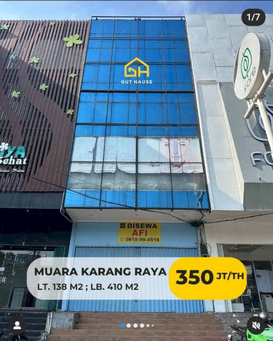 Disewa Ruko Muara Karang Boulevard 4.5 Lantai